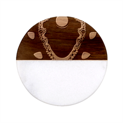 fractal eye Classic Marble Wood Coaster (Round) 