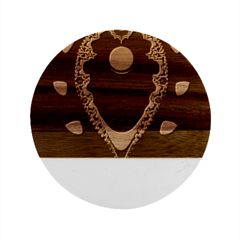 fractal eye Marble Wood Coaster (Round)