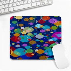 Illustrations Sea Fish Swimming Colors Large Mousepad by anzea