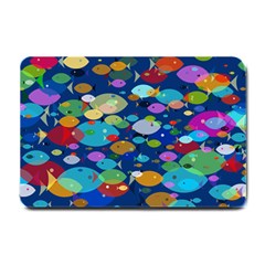 Illustrations Sea Fish Swimming Colors Small Doormat