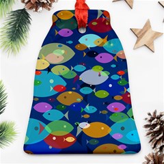 Illustrations Sea Fish Swimming Colors Ornament (bell) by anzea