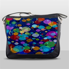 Illustrations Sea Fish Swimming Colors Messenger Bag by anzea