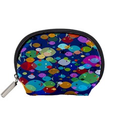 Illustrations Sea Fish Swimming Colors Accessory Pouch (small)