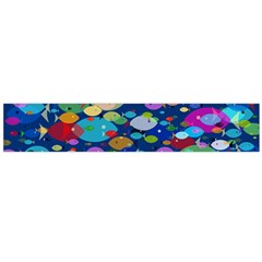 Illustrations Sea Fish Swimming Colors Large Premium Plush Fleece Scarf 