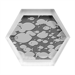 Illustrations Sea Fish Swimming Colors Hexagon Wood Jewelry Box by anzea