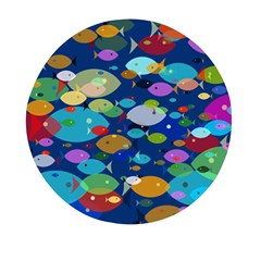 Illustrations Sea Fish Swimming Colors Mini Round Pill Box (pack Of 3) by anzea