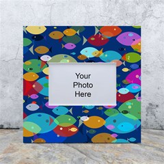 Illustrations Sea Fish Swimming Colors White Box Photo Frame 4  X 6  by anzea