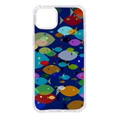 Illustrations Sea Fish Swimming Colors Iphone 14 Plus Tpu Uv Print Case by anzea