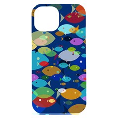 Illustrations Sea Fish Swimming Colors Iphone 15 Plus Black Uv Print Pc Hardshell Case