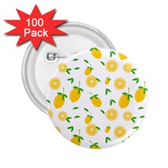 Illustrations Lemon Citrus Fruit Yellow 2 25  Buttons (100 Pack)  by anzea