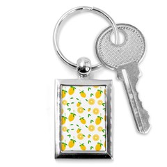 Illustrations Lemon Citrus Fruit Yellow Key Chain (rectangle) by anzea