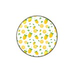 Illustrations Lemon Citrus Fruit Yellow Hat Clip Ball Marker (10 pack) Front