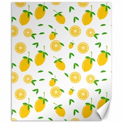 Illustrations Lemon Citrus Fruit Yellow Canvas 8  X 10  by anzea