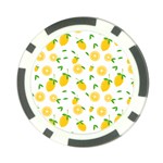 Illustrations Lemon Citrus Fruit Yellow Poker Chip Card Guard Front