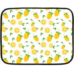 Illustrations Lemon Citrus Fruit Yellow Fleece Blanket (mini) by anzea