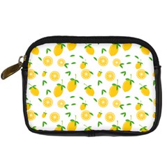 Illustrations Lemon Citrus Fruit Yellow Digital Camera Leather Case by anzea