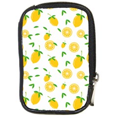 Illustrations Lemon Citrus Fruit Yellow Compact Camera Leather Case by anzea