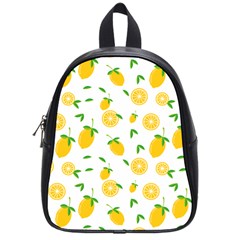 Illustrations Lemon Citrus Fruit Yellow School Bag (small) by anzea