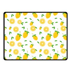 Illustrations Lemon Citrus Fruit Yellow Fleece Blanket (small) by anzea