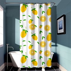 Illustrations Lemon Citrus Fruit Yellow Shower Curtain 36  X 72  (stall)  by anzea