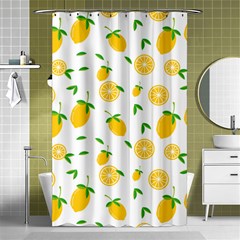 Illustrations Lemon Citrus Fruit Yellow Shower Curtain 48  X 72  (small)  by anzea