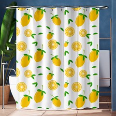 Illustrations Lemon Citrus Fruit Yellow Shower Curtain 60  X 72  (medium)  by anzea