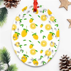 Illustrations Lemon Citrus Fruit Yellow Ornament (oval Filigree)