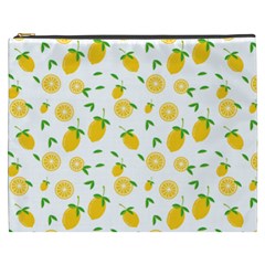 Illustrations Lemon Citrus Fruit Yellow Cosmetic Bag (xxxl) by anzea