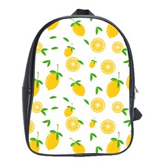 Illustrations Lemon Citrus Fruit Yellow School Bag (xl) by anzea