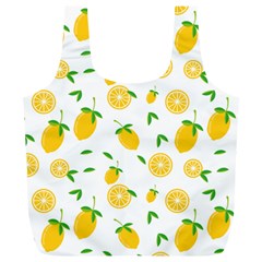 Illustrations Lemon Citrus Fruit Yellow Full Print Recycle Bag (xl) by anzea