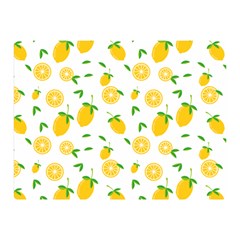 Illustrations Lemon Citrus Fruit Yellow Two Sides Premium Plush Fleece Blanket (Mini)