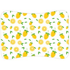 Illustrations Lemon Citrus Fruit Yellow Velour Seat Head Rest Cushion by anzea