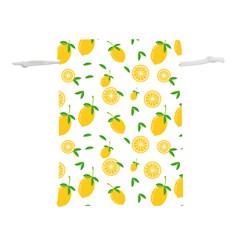 Illustrations Lemon Citrus Fruit Yellow Lightweight Drawstring Pouch (l) by anzea