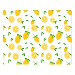 Illustrations Lemon Citrus Fruit Yellow Premium Plush Fleece Blanket (Large) 80 x60  Blanket Front