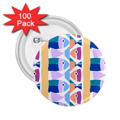 Illustrations Of Fish Texture Modulate Sea Pattern 2 25  Buttons (100 Pack) 