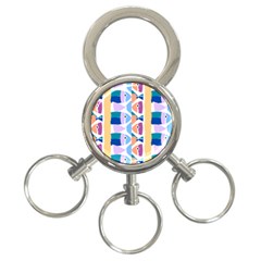 Illustrations Of Fish Texture Modulate Sea Pattern 3-ring Key Chain by anzea