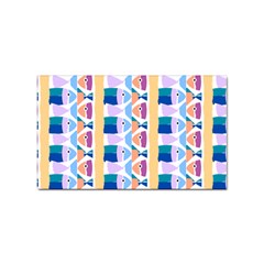 Illustrations Of Fish Texture Modulate Sea Pattern Sticker (rectangular) by anzea