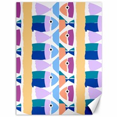 Illustrations Of Fish Texture Modulate Sea Pattern Canvas 36  X 48  by anzea