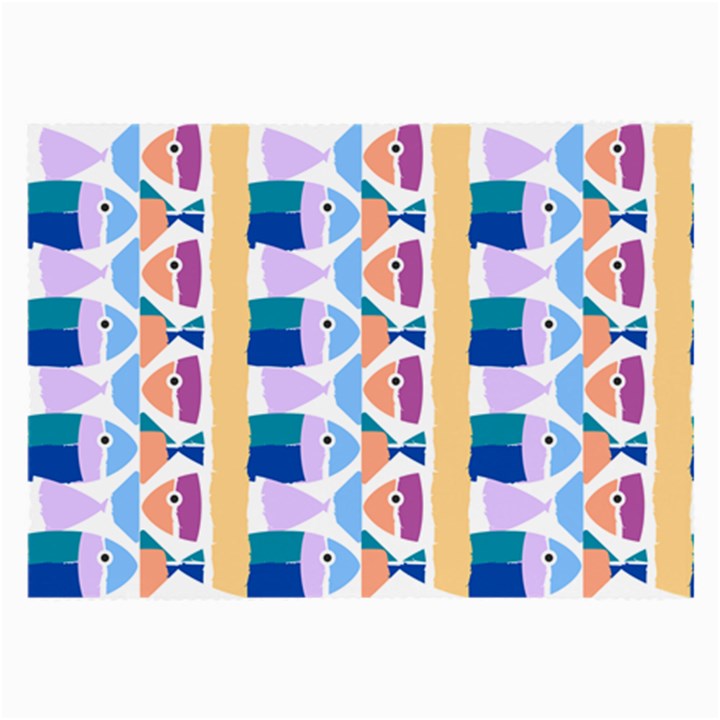 Illustrations Of Fish Texture Modulate Sea Pattern Large Glasses Cloth