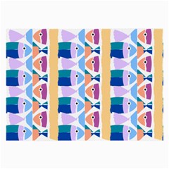 Illustrations Of Fish Texture Modulate Sea Pattern Large Glasses Cloth (2 Sides) by anzea