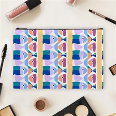 Illustrations Of Fish Texture Modulate Sea Pattern Cosmetic Bag (large) by anzea