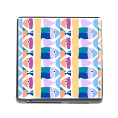 Illustrations Of Fish Texture Modulate Sea Pattern Memory Card Reader (square 5 Slot) by anzea