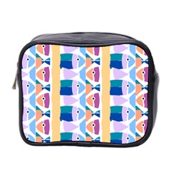 Illustrations Of Fish Texture Modulate Sea Pattern Mini Toiletries Bag (two Sides) by anzea