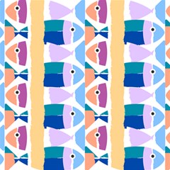 Illustrations Of Fish Texture Modulate Sea Pattern Play Mat (square) by anzea