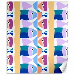 Illustrations Of Fish Texture Modulate Sea Pattern Canvas 20  X 24  by anzea