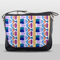 Illustrations Of Fish Texture Modulate Sea Pattern Messenger Bag