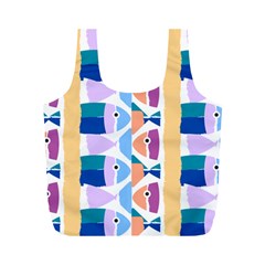 Illustrations Of Fish Texture Modulate Sea Pattern Full Print Recycle Bag (m) by anzea