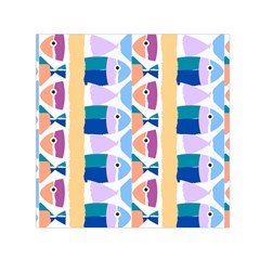 Illustrations Of Fish Texture Modulate Sea Pattern Square Satin Scarf (30  X 30 ) by anzea