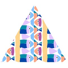 Illustrations Of Fish Texture Modulate Sea Pattern Wooden Puzzle Triangle by anzea