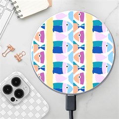 Illustrations Of Fish Texture Modulate Sea Pattern Wireless Fast Charger(white) by anzea